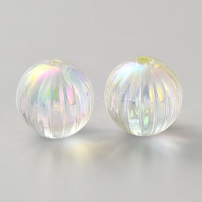 UV Plating Transparent Acrylic Beads LS-OACR-WH20006-08E-1
