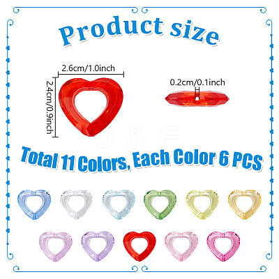 11 Colors Transparent Acylic Bead Frame MACR-PH0001-90-1