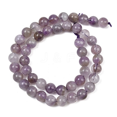Natural Amethyst Beads Strands G-M445-8MM-01C-1