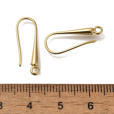 Brass Earring Hooks X-KK-H502-15G-1