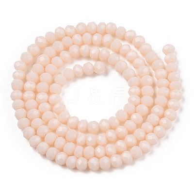 Opaque Solid Color Glass Beads Strands EGLA-A034-P4mm-D17-1
