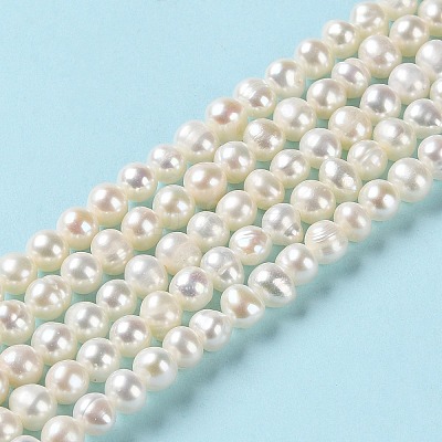Natural Cultured Freshwater Pearl Beads Strands PEAR-E018-56-1