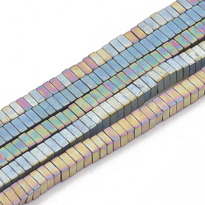Electroplate Non-magnetic Synthetic Hematite Beads Strands G-N0318-25-1