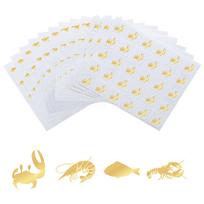 40 Sheets 4 Patterns PVC Waterproof Self-Adhesive Sticker Sets STIC-OC0001-11E-1