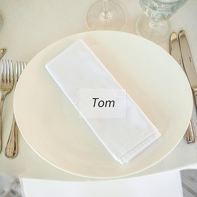 3Sets Rectangle Acrylic Table Sign Holders DJEW-AN0001-01-1