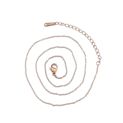 304 Stainless Steel Cable Chains Necklace for Men Women LS-NJEW-N050-A03-R12-1