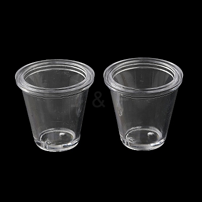 Transparent Plastic Cup AJEW-XCP0002-42-1