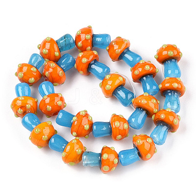 Handmade Lampwork Beads Strands X-LAMP-N024-09G-1