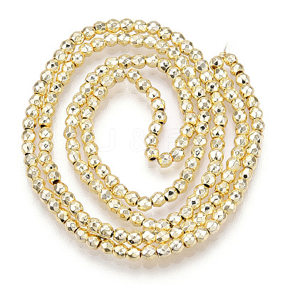 Electroplate Non-magnetic Synthetic Hematite Bead Strands X-G-Q465-12G-1