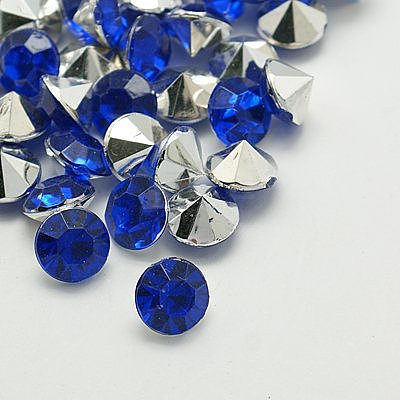 Imitation Taiwan Acrylic Rhinestone Pointed Back Cabochons GACR-A003-3mm-07-1