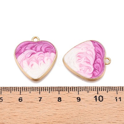 Rack Plating Alloy Enamel Pendants ENAM-N056-366KCG-01-1