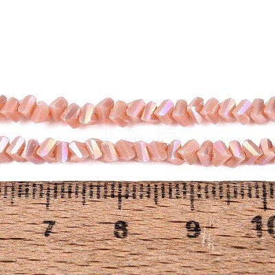 Electroplate Opaque Glass Beads Strands EGLA-Q139-01A-C04-1