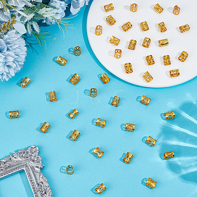 300Pcs Aluminum Dreadlocks Beads Hair Decoration ALUM-PA0001-01G-1