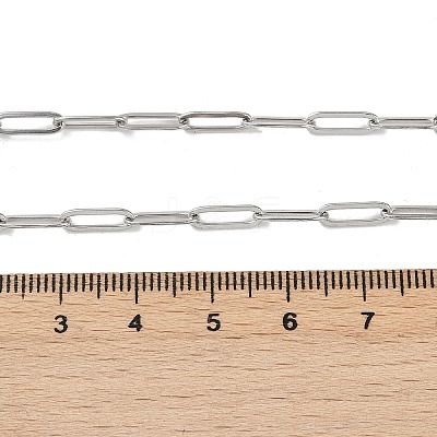 Non-Tarnish Unisex 304 Stainless Steel Paperclip Chain Necklaces NJEW-H215-04P-1