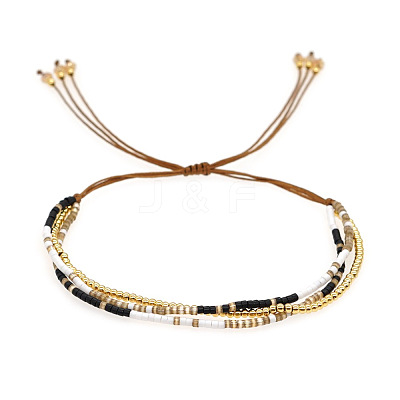Bohemian Glass Seed Bead Double Layers Bracelets LS-TJ8645-5-1