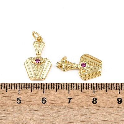 Brass Micro Pave Cubic Zirconia Pendants KK-A269-36G-1