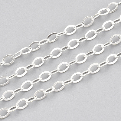 Brass Cable Chain Necklace Making MAK-T006-05S-1
