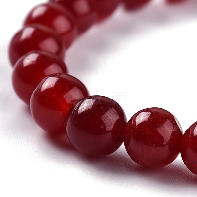 Dyed Natural Jade Beads Stretch Bracelets BJEW-G633-B-13-1