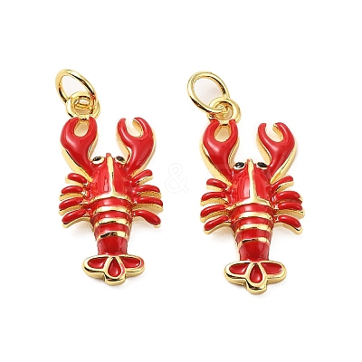 Brass Enamel Pendants KK-L237-027G-02-1