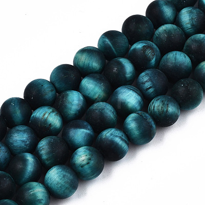 Natural Tiger Eye Beads Strands X-G-S373-001F-8mm-1