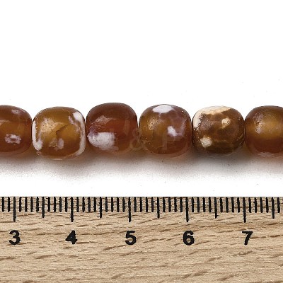 Dyed & Heated Natural Fire Crackle Agate Beads Strands G-NH0067-A02-1