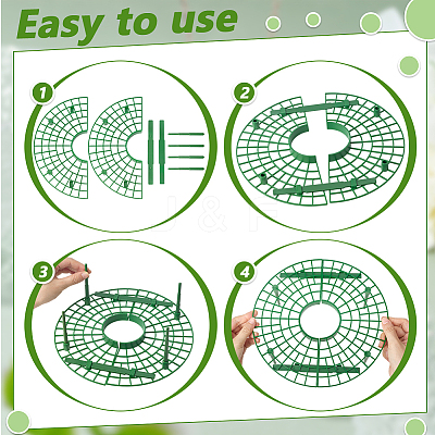 6Sets Round Plastic Strawberry Growing Tray Support AJEW-MA0001-36-1