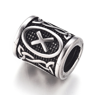 304 Stainless Steel European Beads OPDL-G010-06AS-01X-1