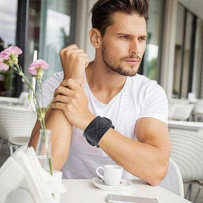 Imitation Leather Cord Bracelets for Men BJEW-CL0001-55A-1