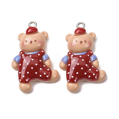 Cute Opaque Resin Pendants FIND-H069-07P-1