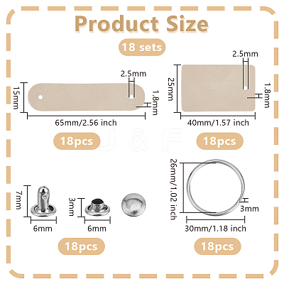DIY Leather Keychain Making Kits DIY-OC0013-50B-1