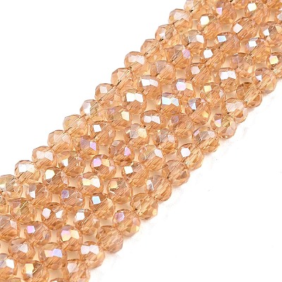 Electroplate Glass Beads Strands EGLA-A044-T3mm-B23-1