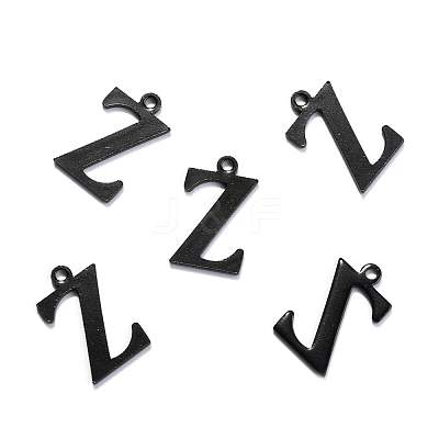 304 Stainless Steel Alphabet Charms STAS-H122-Z-EB-1