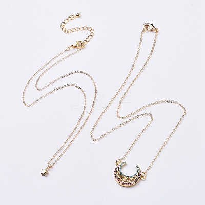 Brass Pendant Necklace Sets NJEW-JN02485-1