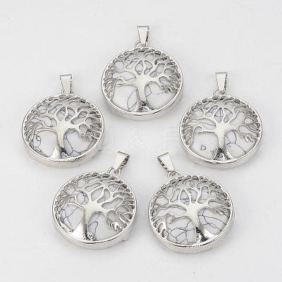 Synthetic Howlite Pendants G-S292-10L-P-1-1