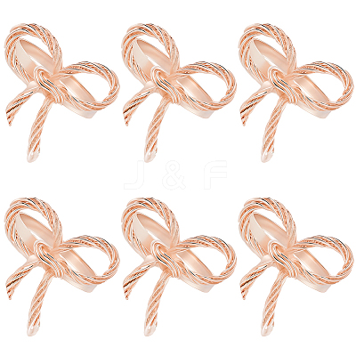 Bowknot Iron Napkin Rings DIY-WH20007-680RG-1