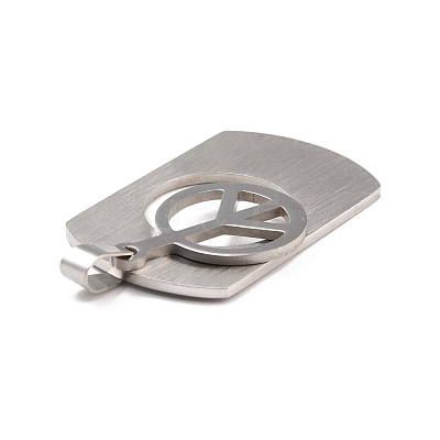 201 Stainless Steel Pendants STAS-P298-06P-1
