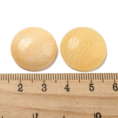 Natural Yellow Jade Cabochons G-C115-02A-31-1