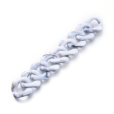 Handmade Acrylic Curb Chains AJEW-JB00555-05-1