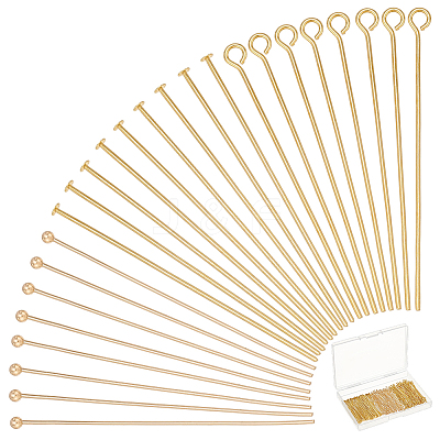 300Pcs 3 Styles Brass Flat Head Pins KK-ME0002-86-1