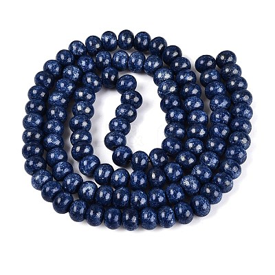 Opaque Baking Paint Glass Beads Strands GLAA-Q110-03A-13-1
