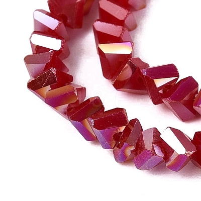 Electroplate Opaque Glass Beads Strands LS-EGLA-Q139-01A-C11-1