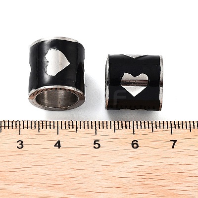 201 Stainless Steel Enamel Beads STAS-Z057-25P-1