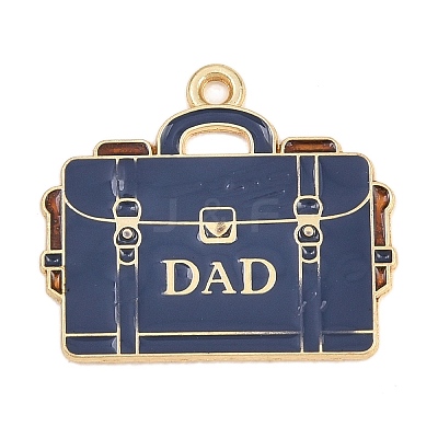 Father's Day Alloy Enamel Pendants FIND-E054-05C-1