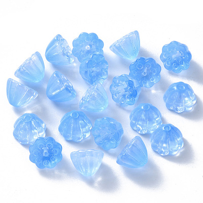 Transparent Baking Paint Glass Beads DGLA-T002-08E-1