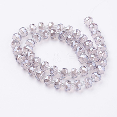 Electroplate Glass Beads Strands EGLA-E051-PL8mm-B03-1