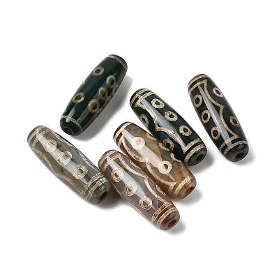 Tibetan Style dZi Beads TDZI-E004-17-1