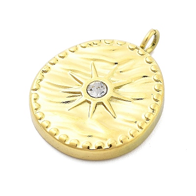 Ion Plating(IP) 304 Stainless Steel Rhinestone Pendants STAS-U034-04G-1
