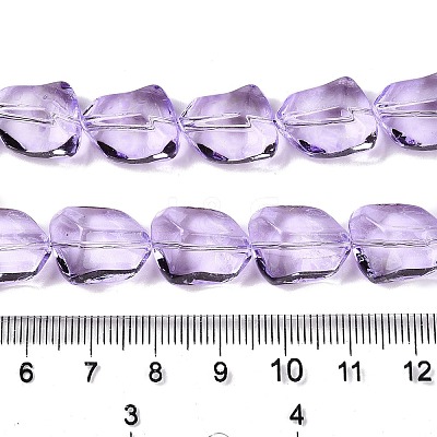 Electroplate Glass Beads Strands X-EGLA-N012-05B-1