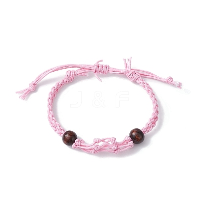 Adjustable Braided Waxed Cotton Macrame Pouch Bracelet Making BJEW-JB09698-05-1