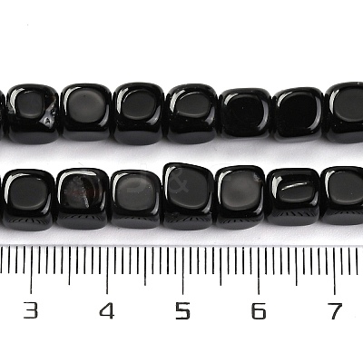 Natural Black Onyx Beads Strands G-G177-E15-02-1